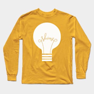 SHINE Lightbulb White Long Sleeve T-Shirt